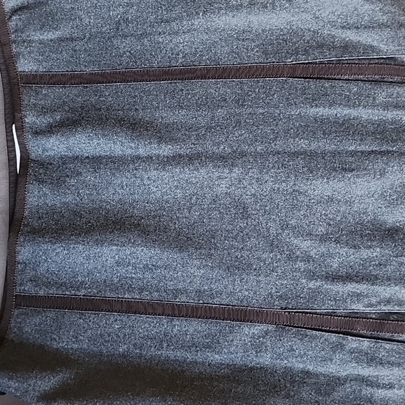 Gunex A-Line Pleated Charcoal Gray Skirt SZ 8 Wool Blend Lined Office Career - Picture 4 of 6